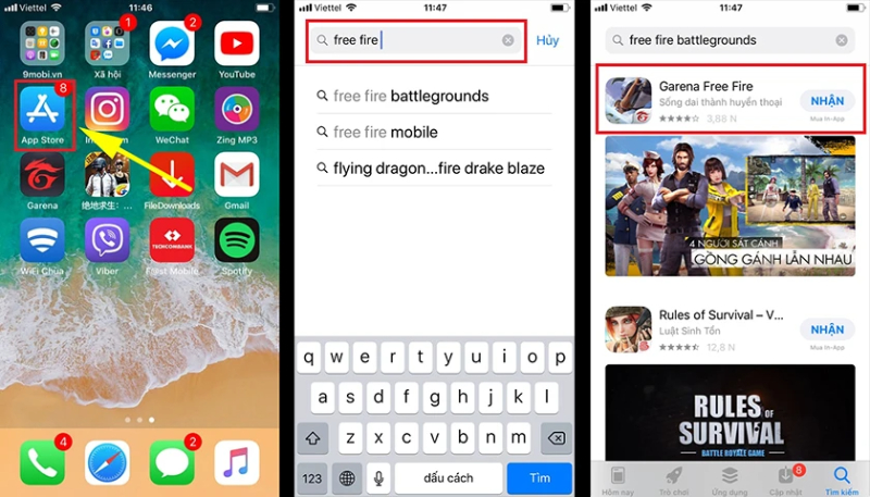Cách Tải Free Fire Phiên Bản Mới Nhất Cho Gamer Cách tải Free Fire cho điện thoại hệ điều hành IOS