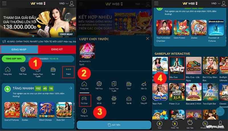 Bầu Cua W88 – Game Cá Cược Được Yêu Thích Bởi Bet Thủ Việt Tải và đăng ký bầu cua